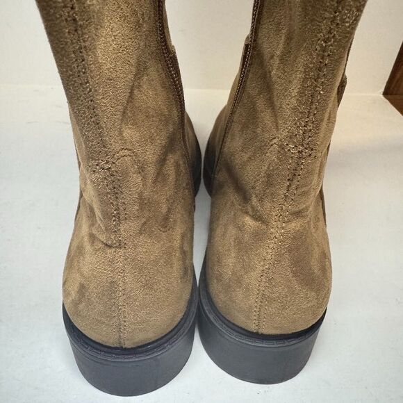 Nine West Women 7.5 M Dark Natural Brown Tread Over The Knee Riding Boots NIBHL1 - Picture 5 of 6